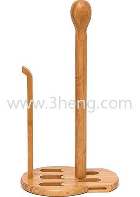 Natural Bamboo Expandable Paper Towel Holder