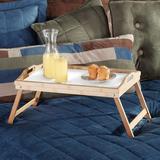 Bamboo Folding Bed Tray, Laptop Tray With Handles