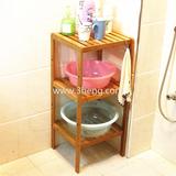 eco-friendly bamboo towel display rack/shelf for bathroom furniture