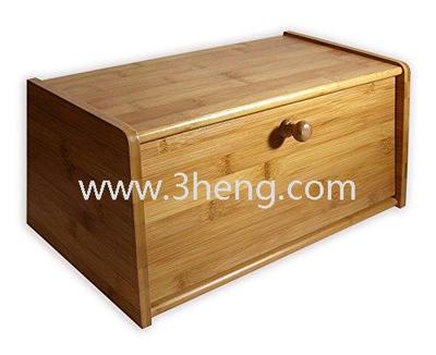 Pure Bamboo Modern Bread Box with Tight-Seal Magnetic Door and Easy-Open Hinge