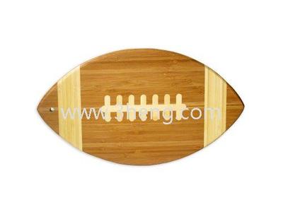 Eco-friendly bamboo football shape cutting board