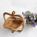 eco-friendly folding bamboo fruit basket