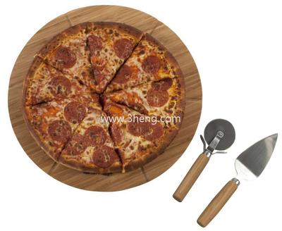 Eco-friendly Natural Bamboo Pizza Cutting Board