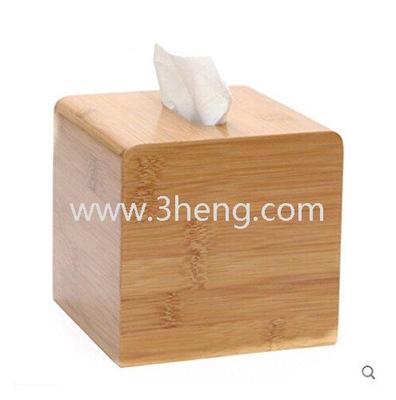 Bamboo square tissue box cute creative fashion household paper towels pumping tubular container