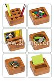 Natural Bamboo 6-Block Desk Set
