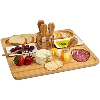 Eco-friendly Bamboo Bread And Cheese Set