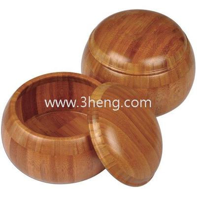 Double Go Game Convex Stones and Bamboo Bowls - 8.8mm (Size 32)