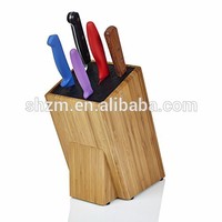 Natural bamboo knife block knife holder