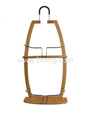 Eco-friendly Bamboo Bathtub Shower Caddy With Two Tier