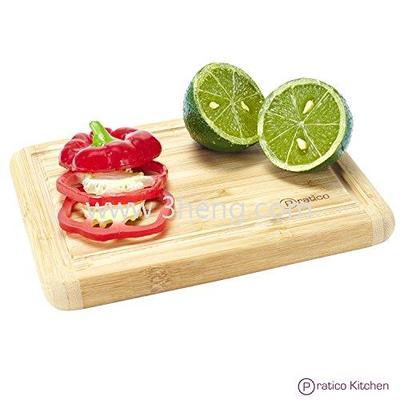 Premium Bamboo Cutting Board and Serving Tray with Juice Groove