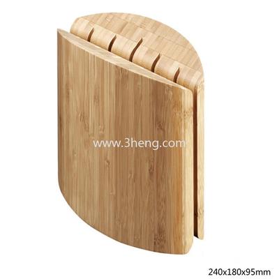 Eco-friendly bamboo knife storage block