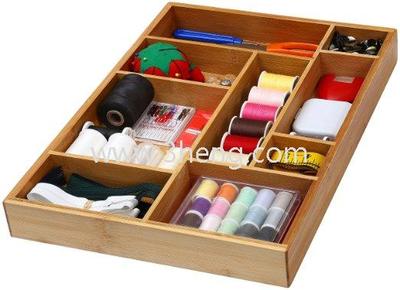 Bamboo Utility Drawer Organizer for Kitchen, Bathroom, Office and Cosmetics Size: 17.5"lx12.5"wx1.9"