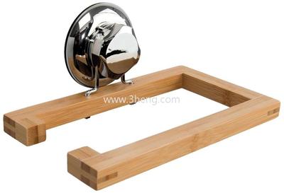 Natural Bamboo Small Toilet Paper Roll and Towel Holder