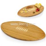 Natural bamboo football shape cutting board