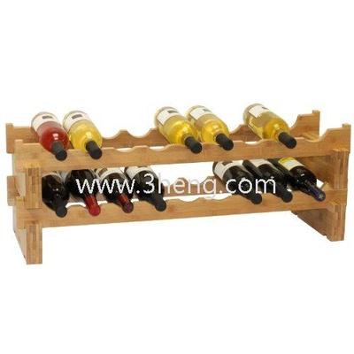 Wholesale 2015 New Styles 18-Bottle Stackable Bamboo Wine Rack