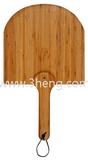 Eco-friendly Bamboo Pizza Cutting Board With Folding Handle